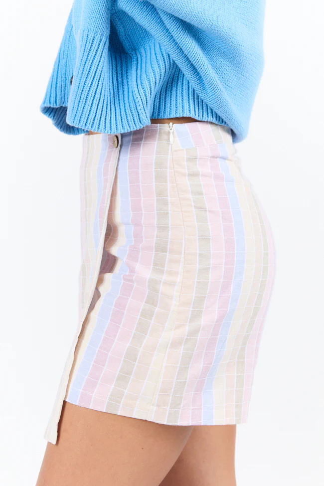 Not So Simple Multi Striped Print Skort - Terpint