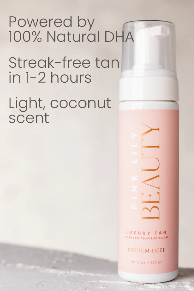 Pink Lily Beauty Luxury Tan Sunless Tanning Foam Self Tanner - Light-Medium FINAL SALE - Terpint