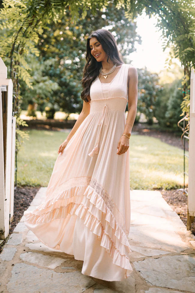 Lucky To Have You Taupe Sleeveless Maxi Dress - Terpint