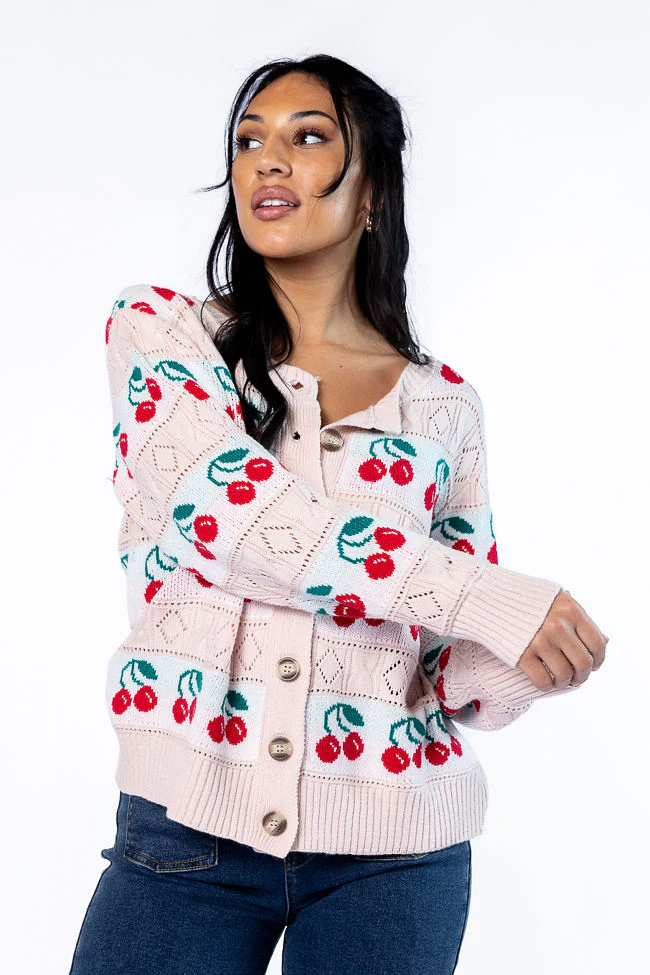 Cherry Happy Blush Cardigan FINAL SALE - Terpint