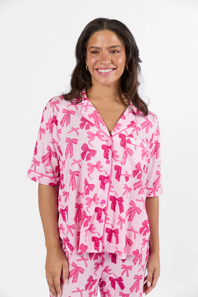 Good To Get Away In Put A Bow On It Pajama Top FINAL SALE - Terpint