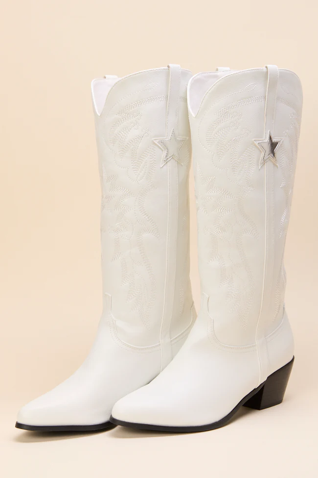Vicki White Star Western Boots - Terpint