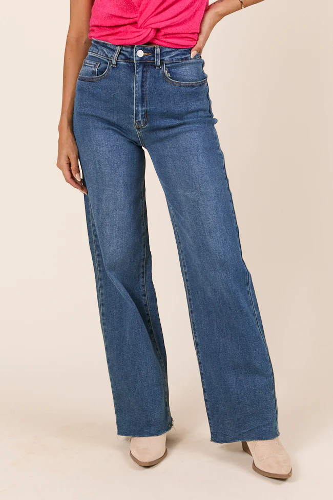 Kelsea Dark Wash Wide Leg Jeans - Terpint