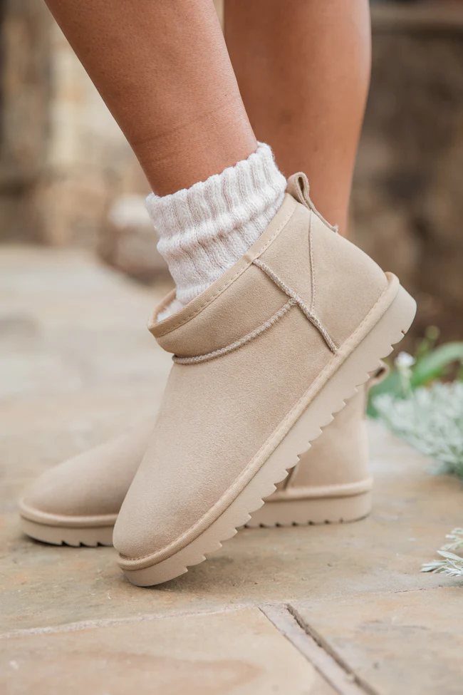 Georgia Light Beige Mini Boot FINAL SALE - Terpint