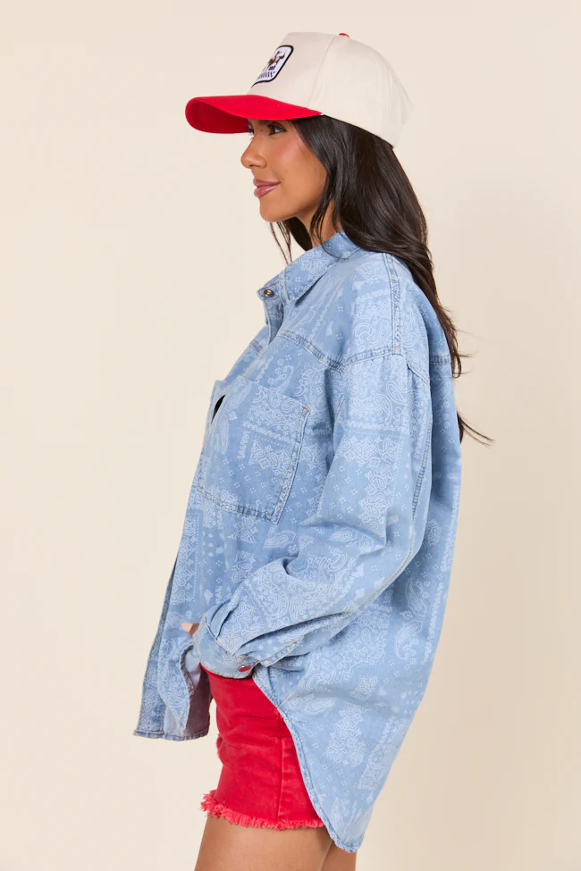 Born To Shine Bandana Chambray Shirt - Terpint