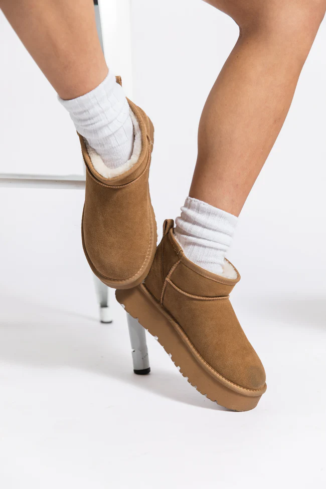 Georgia Chestnut Platform Mini Boots FINAL SALE - Terpint