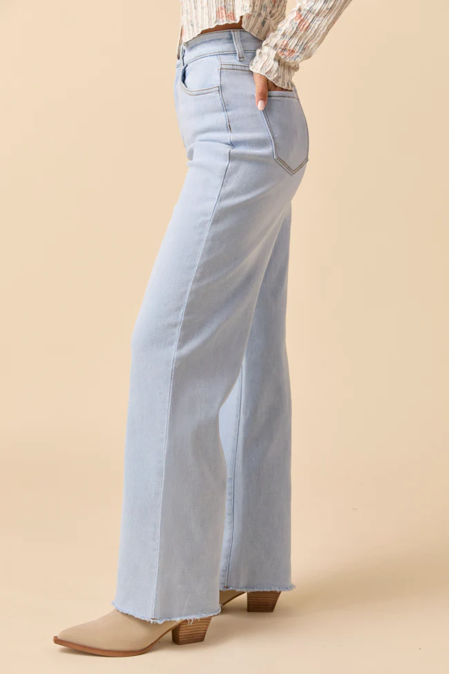Kelsea Light Wash Wide Leg Jeans - Terpint