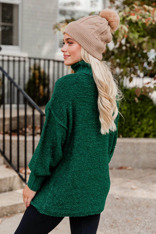 Haven't You Heard Hunter Green Turtleneck Sweater FINAL SALE - Terpint