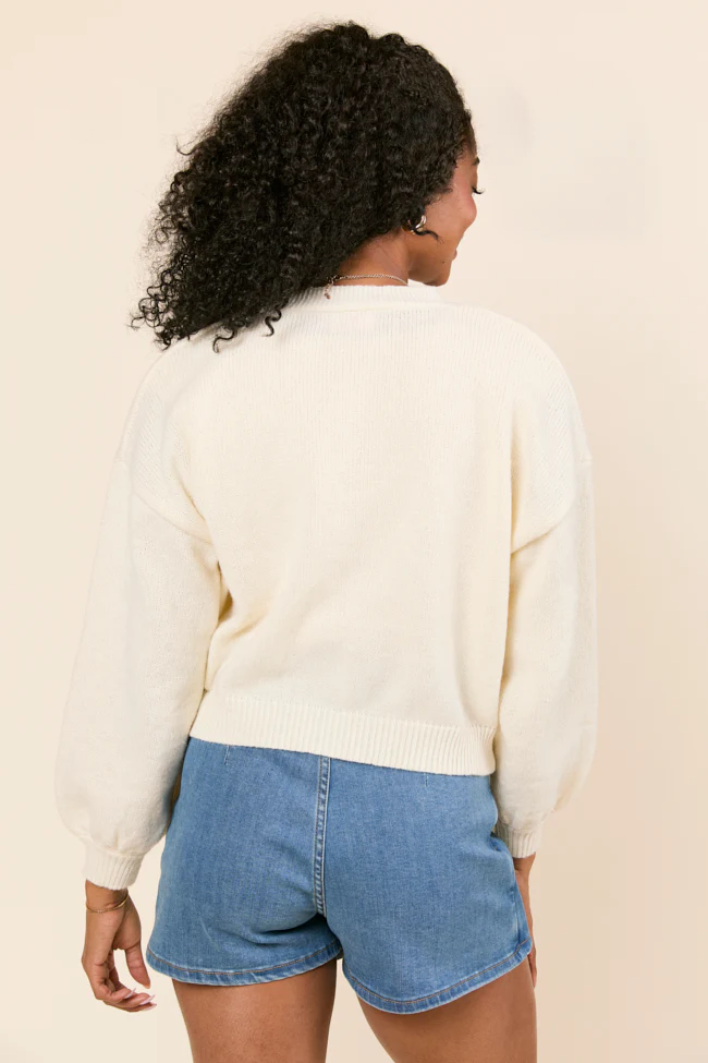 Dannie Cream and Orange Floral Cardigan - Terpint