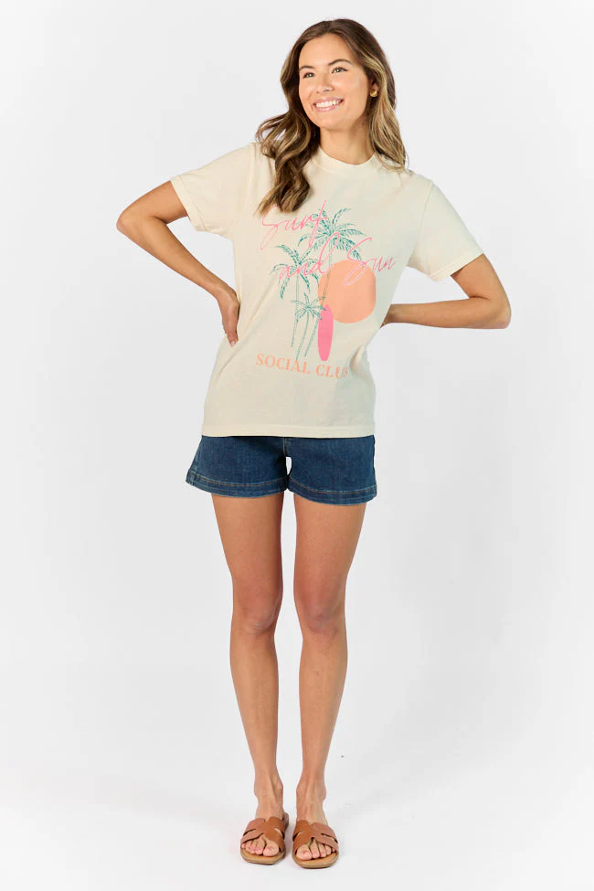 Surf & Sun Club Ivory Comfort Color Graphic Tee - Terpint
