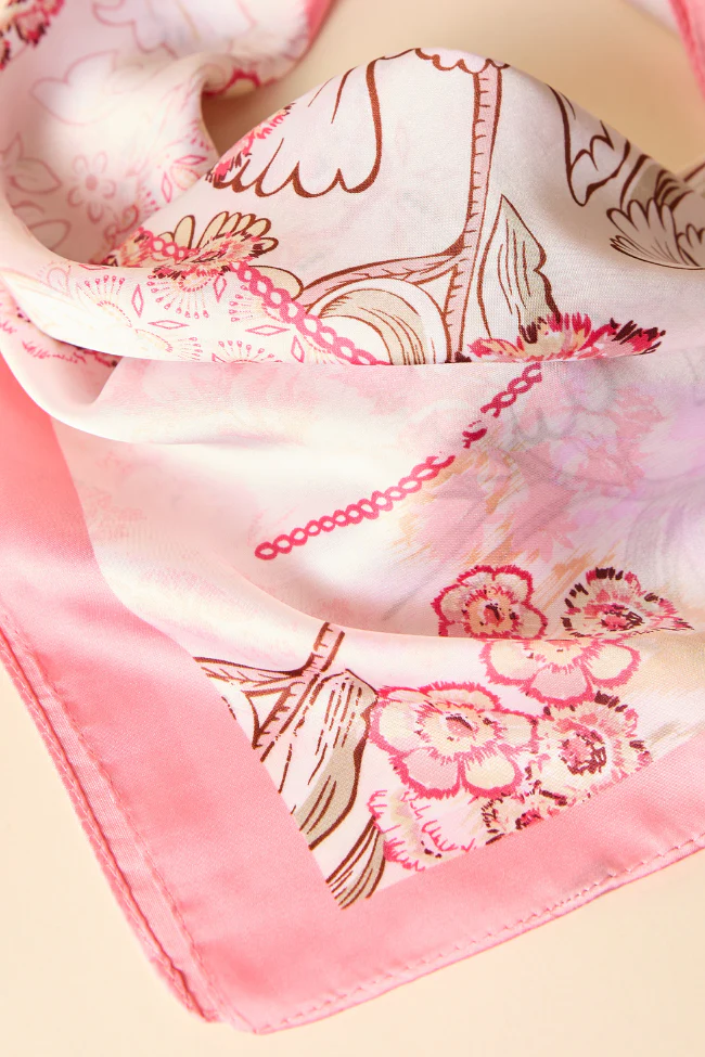 Julian Pink Floral Scarf - Terpint