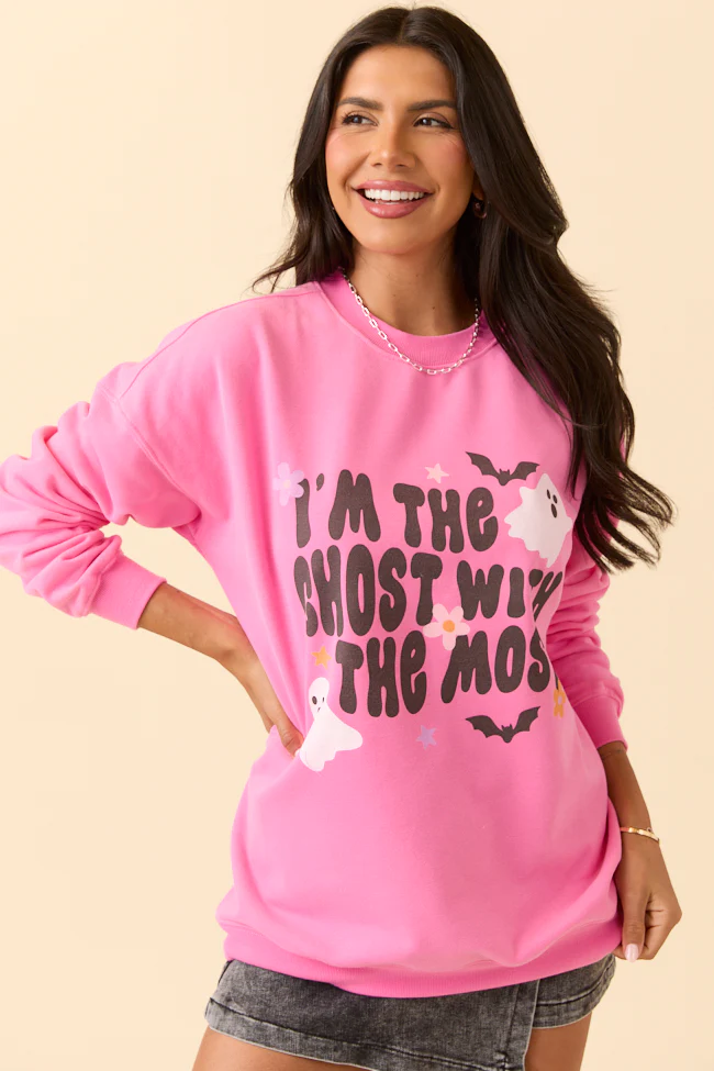 I'm The Ghost With The Most Pink Graphic Sweatshirt - Terpint