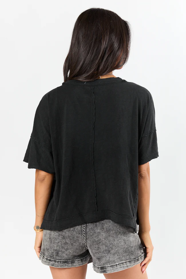 Rooted Essential Black V-Neck Tee DOORBUSTER - Terpint