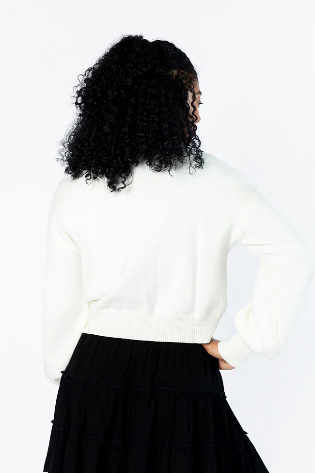Bloom With Grace Ivory and Black Floral Embroidered Cardigan FINAL SALE - Terpint