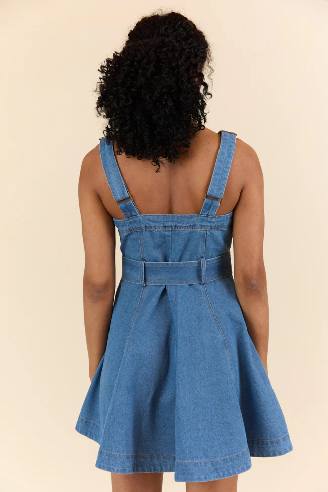 Bless Your Heart Button Denim Dress DOORBUSTER - Terpint