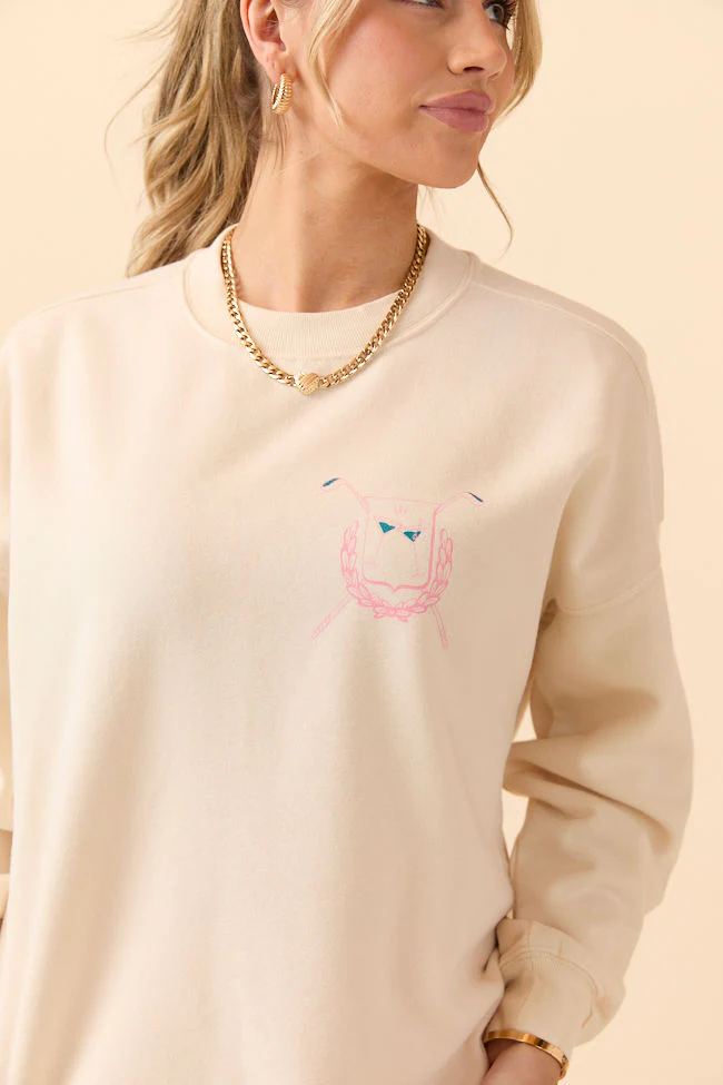 Abandoned Golf Wives Social Club Cream Graphic Sweatshirt - Terpint