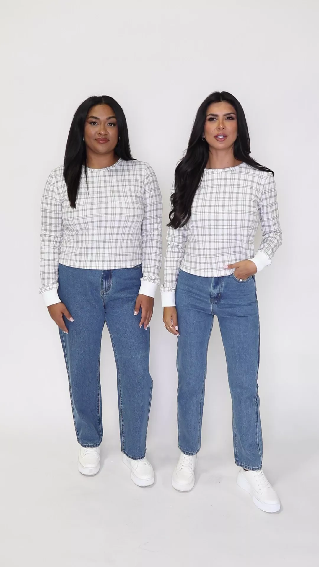 Layers Of Love In Plaid To Be Here Waffle Layering Top FINAL SALE - Terpint