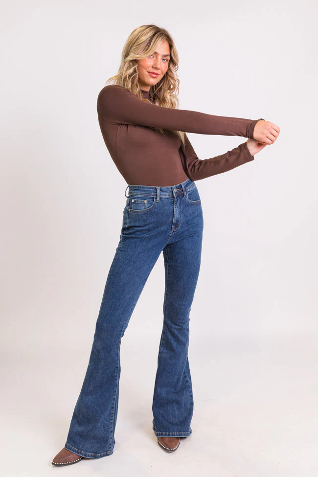 Maren Tall Dark Wash Stretchy Flare Jeans - Terpint