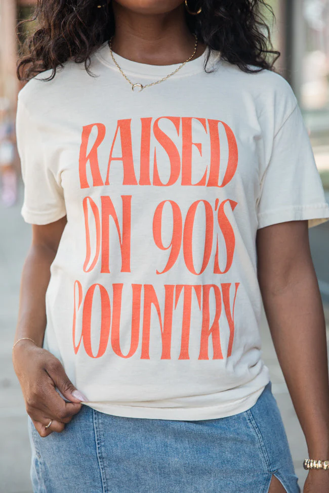 Raised On 90s Country Ivory Graphic Tee - Terpint