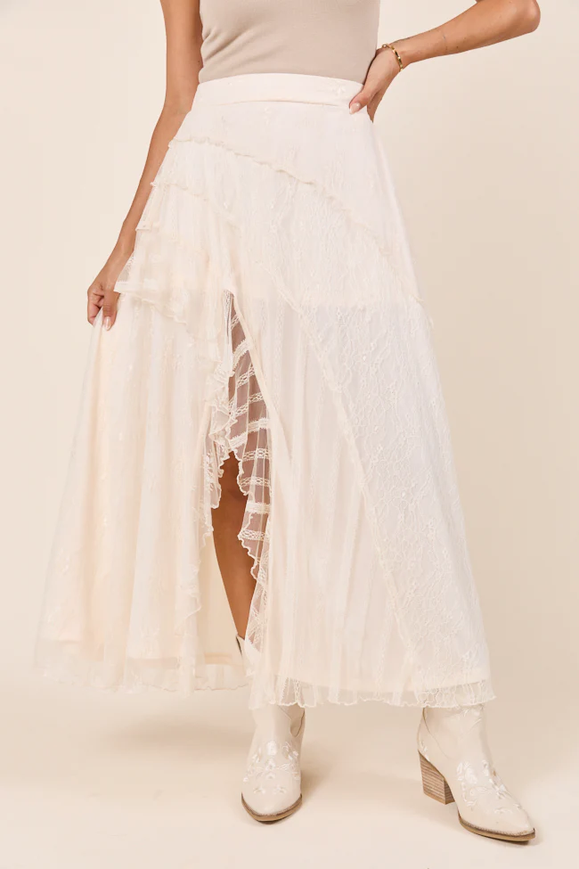 Marcy Cream Lace Skirt - Terpint