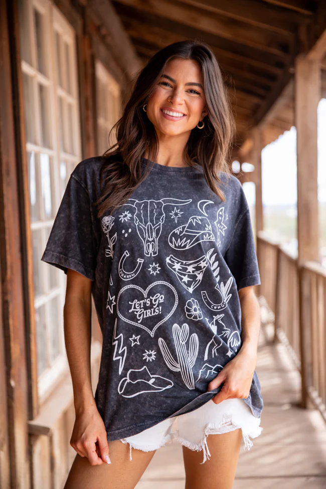 Zutter Western Black and White Graphic Tee - Terpint