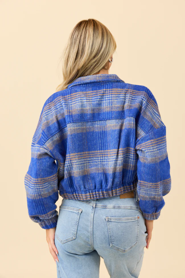 Finley Blue Plaid Jacket - Terpint
