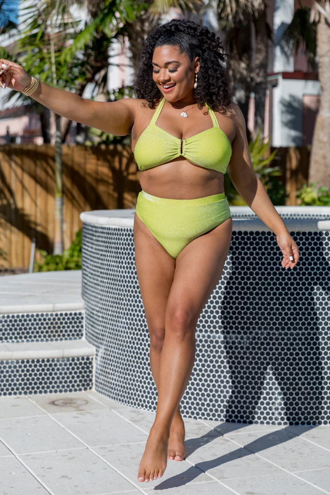 Classic Coastal Green Shimmer Bikini Bottoms FINAL SALE - Terpint