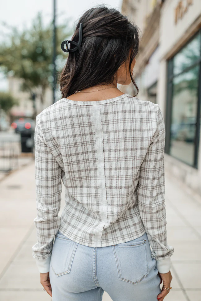 Layers Of Love In Plaid To Be Here Waffle Layering Top FINAL SALE - Terpint