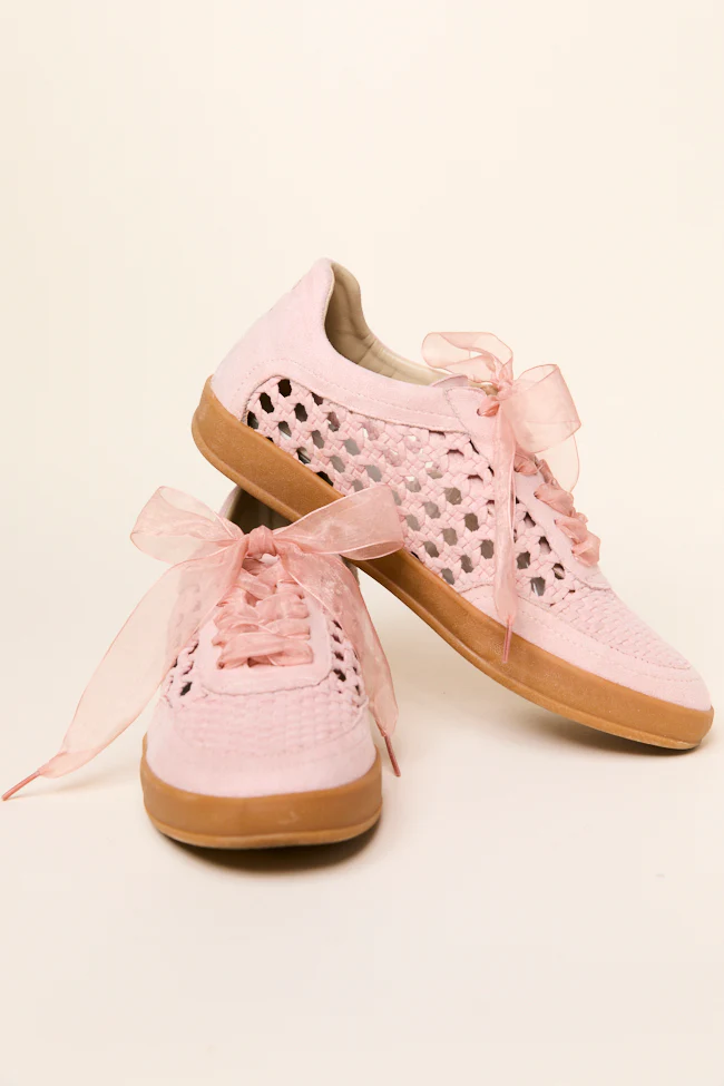 Julie Blush Crochet Detailed Sneakers - Terpint
