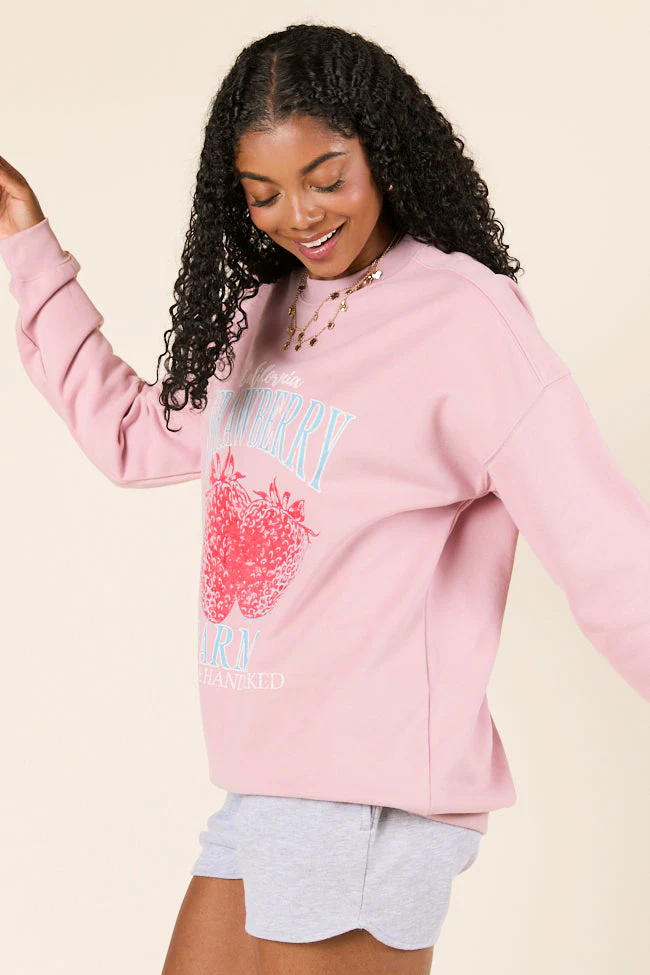California Strawberry Farms Mauve Graphic Sweatshirt - Terpint