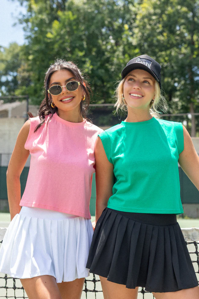 Lilly Green Sleeveless Knit Top - Terpint