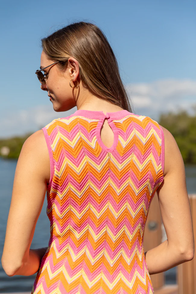 Beach Bound Multi Chevron Knit Dress SALE - Terpint