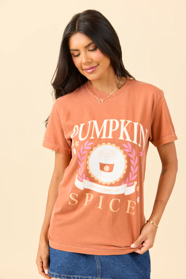 Pumpkin Spice And Everything Nice Rust Graphic Tee - Terpint
