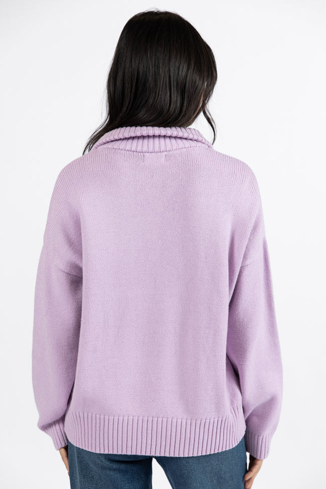 Roll With It Purple West Coast Quarter Zip Sweater FINAL SALE - Terpint