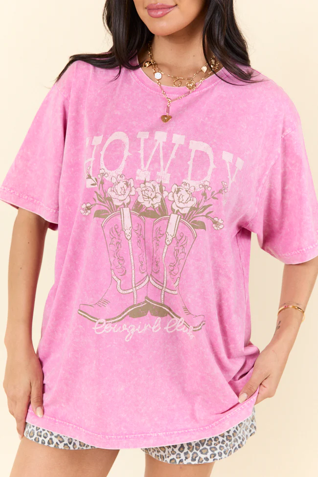 Zutter Howdy Pink Graphic Tee - Terpint