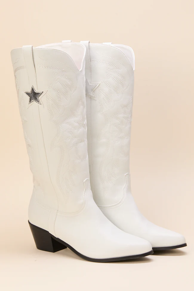 Vicki White Star Western Boots - Terpint