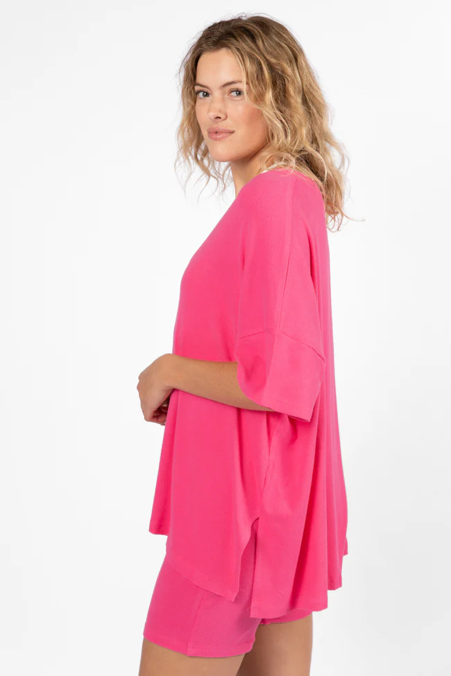 Love Me So Heather Hot Pink Ribbed Knit Set FINAL SALE - Terpint