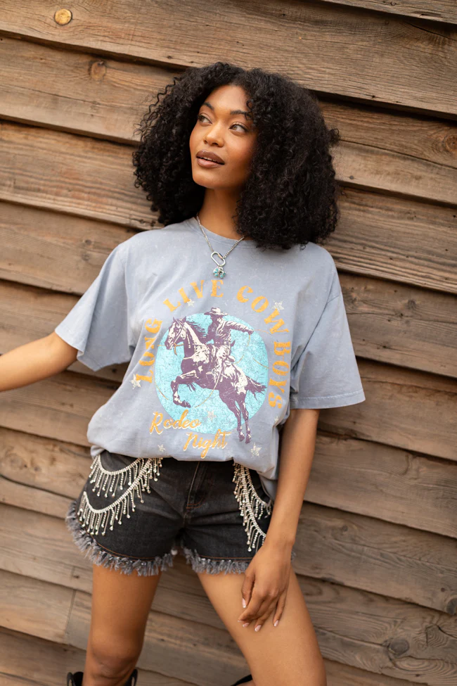 Zutter Long Live Cowboys Grey Graphic Tee - Terpint