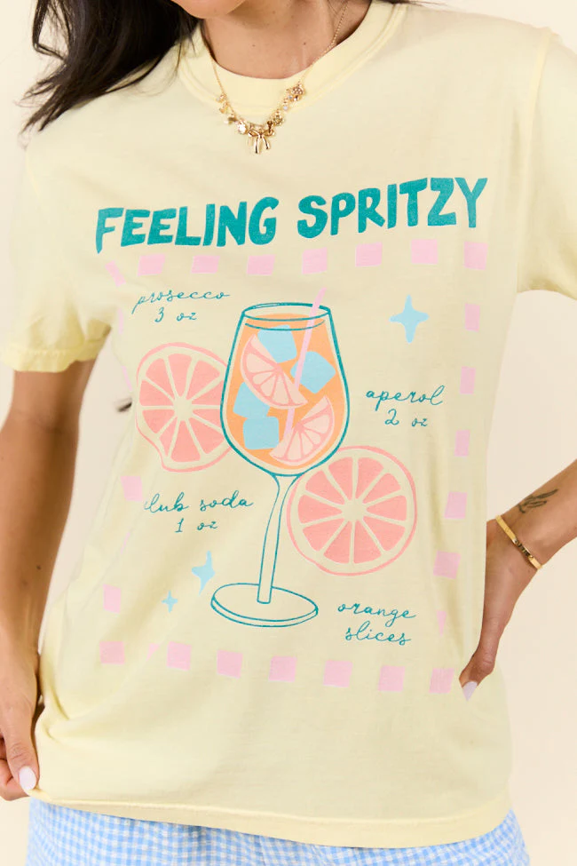 Feeling Spritzy Yellow Graphic Tee - Terpint