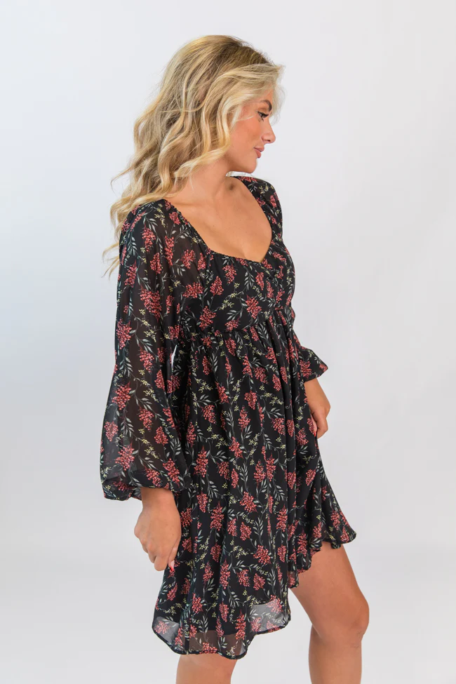 Missing Out Printed Sweetheart Mini Dress FINAL SALE - Terpint