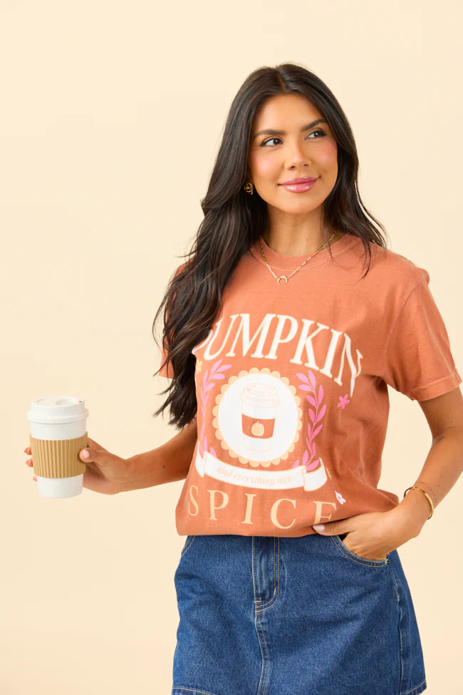 Pumpkin Spice And Everything Nice Rust Graphic Tee - Terpint