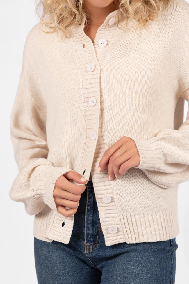 All We Have Beige Button Front Cardigan FINAL SALE - Terpint