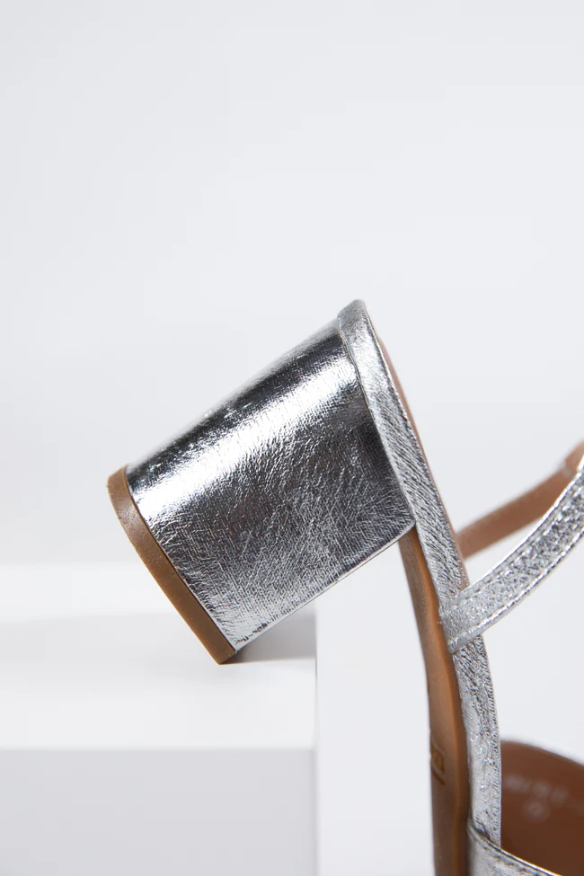 Drew Silver Bow Heels FINAL SALE - Terpint
