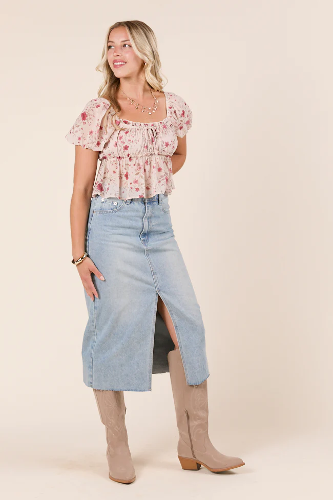 Gabby Ditsy Floral Babydoll Top - Terpint