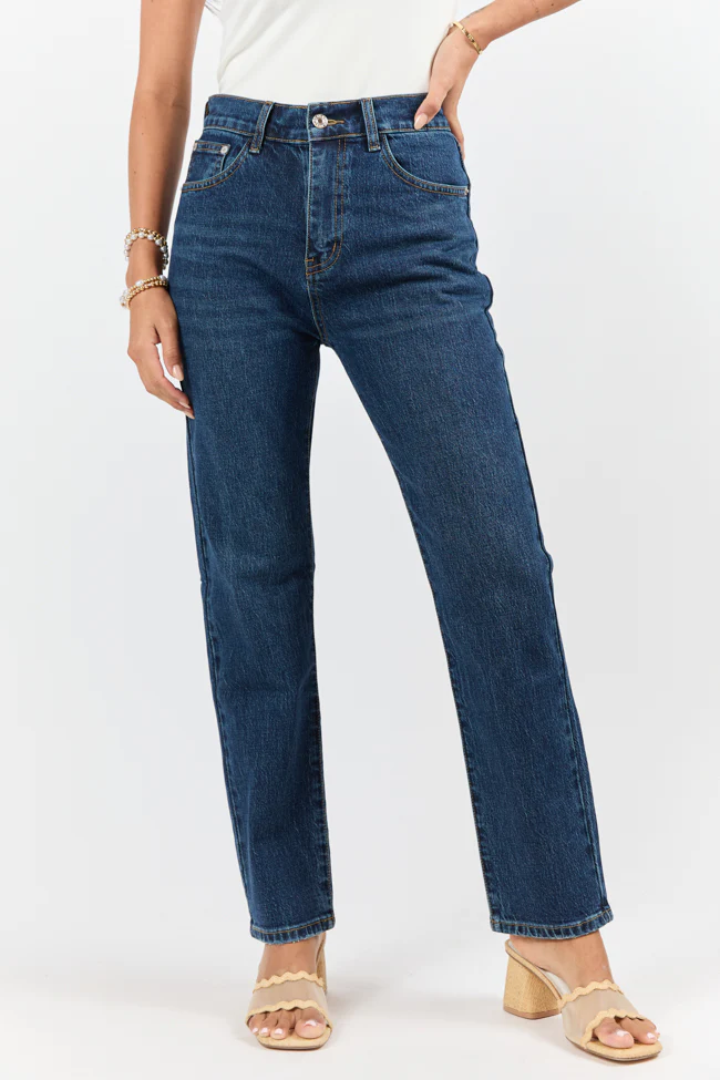 Millie Dark Wash Straight Leg Jeans DOORBUSTER - Terpint