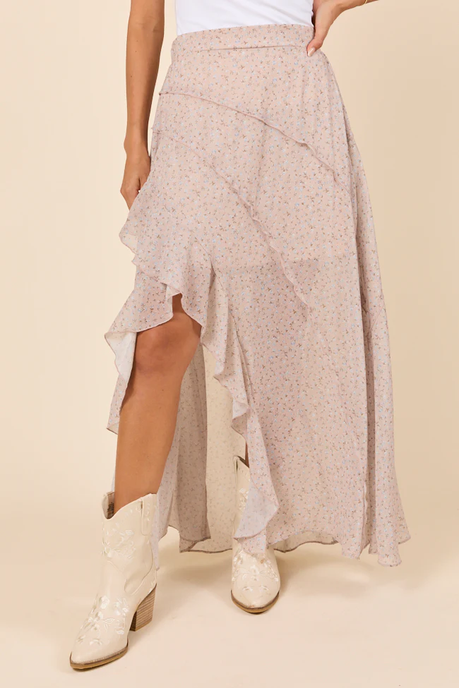 Nancy Neutral Floral Skirt SALE - Terpint