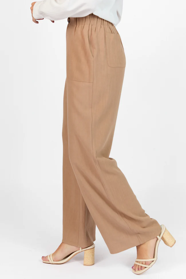 Wish For This Mocha Linen Blend Trousers FINAL SALE - Terpint