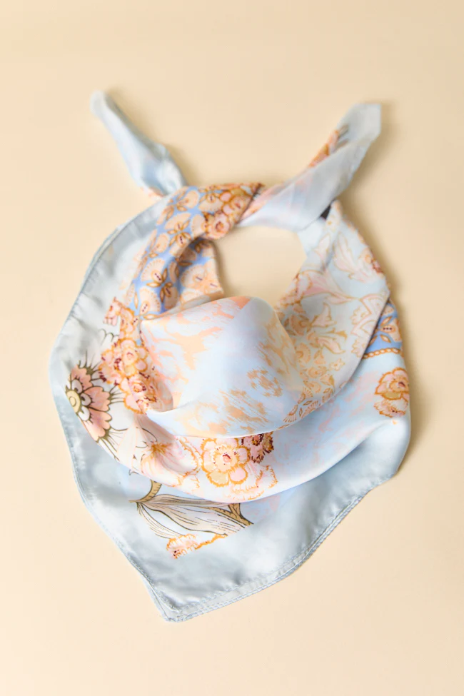 Anastasia Blue Floral Scarf - Terpint