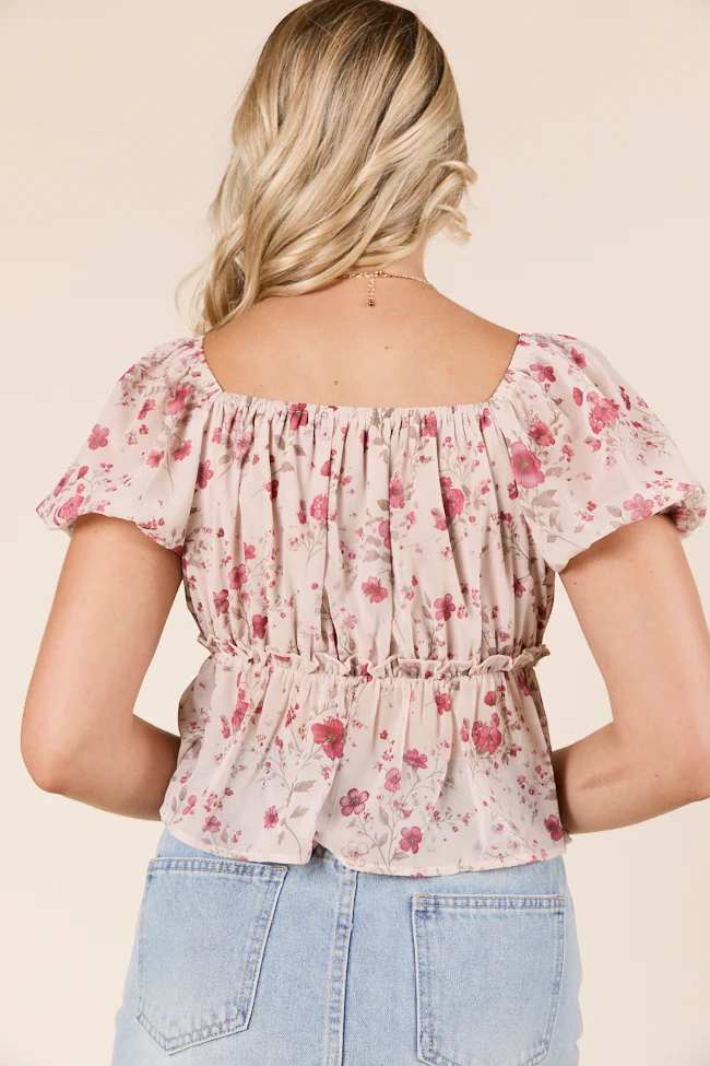 Gabby Ditsy Floral Babydoll Top - Terpint