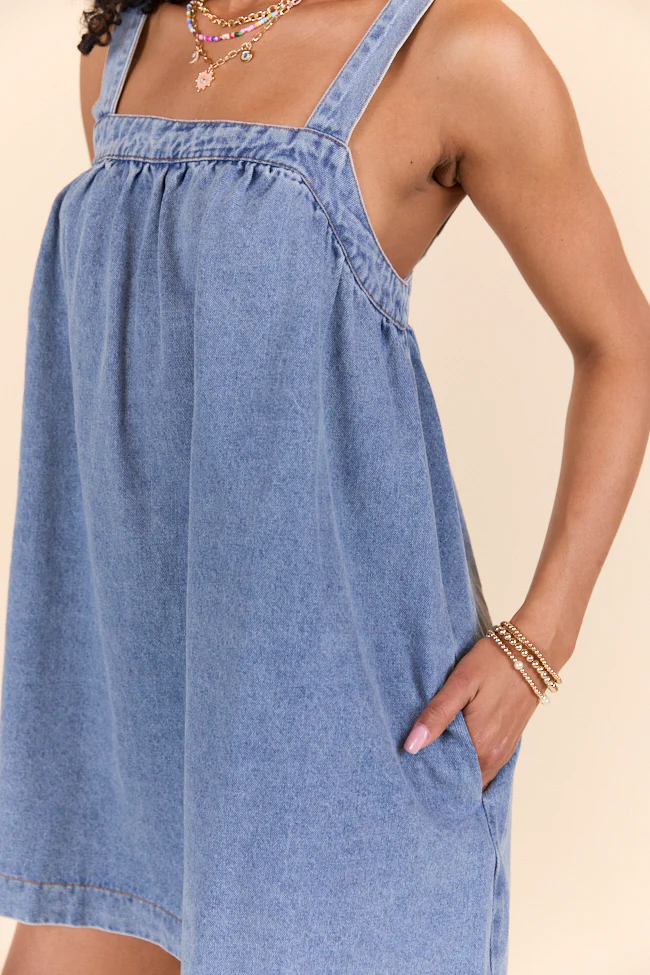 Always Around Denim Babydoll Dress - Terpint